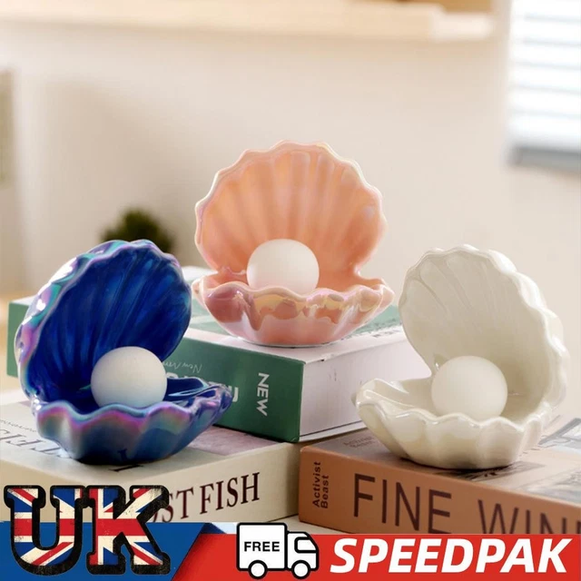 LED SHELL PEARL Night Light Ceramic Shell Ambient Light for Bedroom ...