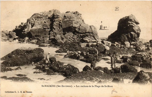 CPA St-NAZAIRE (Ses Env.) - Les rochers de la plage de St-Marc (589791)