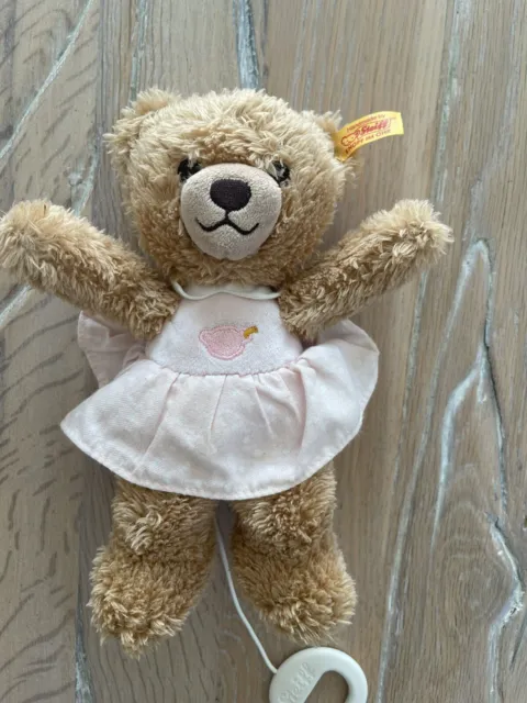 STEIFF  Teddy STOFFTIER  mit SPIELUHR  20 CM ROSA