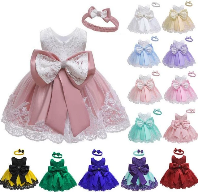Abito da principessa bambina carino nodo fiocco abito da sposa festa abiti