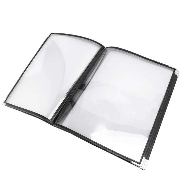 Couvertures de Menu de Restaurant Transparentes pour Livre au Format A4,  C4831
