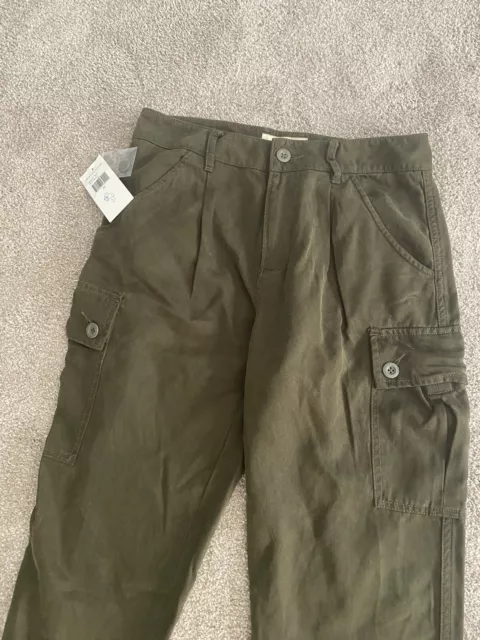 Denim & Supply Ralph Lauren Army Green Cargo Pants Tencel Military Jogger Cuff