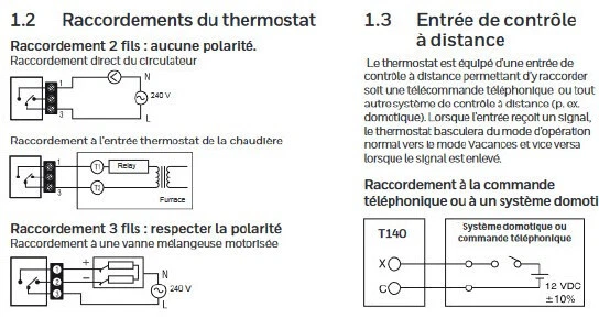 Thermostat programmable filaire  hebdomadaire Honeywell Home 3