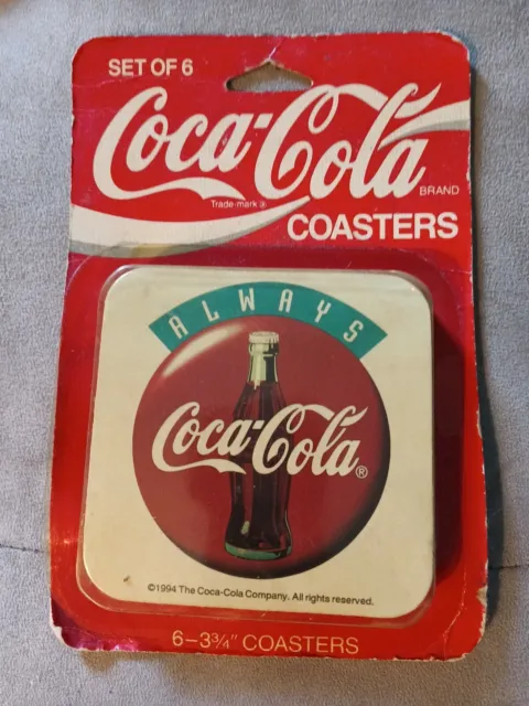 Vintage Coca Cola Coasters from 1994 - Always Cola-Cola Set of 6