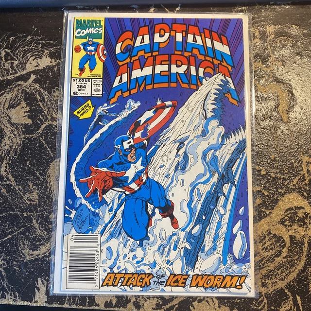 Captain America #384 Newsstand Jack Frost Thor Marvel Comics 1991