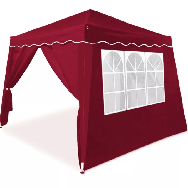 Pavillon Faltpavillon Pop-up 3x3m inkl. 4x Seitenwand Capri Partyzelt Zelt Rot