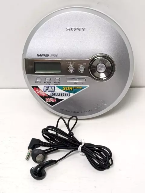 Sony D-NF340 CD Compact Disc Walkman MP3 FM Radio Player - TESTED working