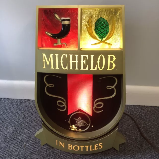 VINTAGE MEDIEVAL LOOKING MICHELOB BEER LIGHT UP SIGN 17"x11"