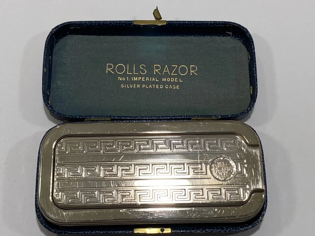 Vintage ROLLS RAZOR No1. IMPERIAL MODEL SILVER PLATED CASE