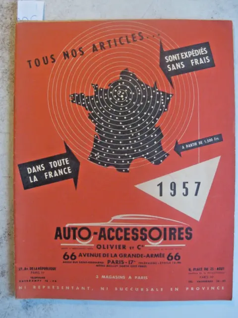 Catalogue auto-accessoires 1957.  34 pages, nombreuses illustrations, bon état.