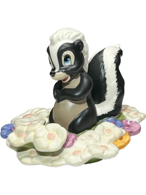 Walt Disney Classics Collections Bambi Oh Gosh Flower Figurine Skunk With Box