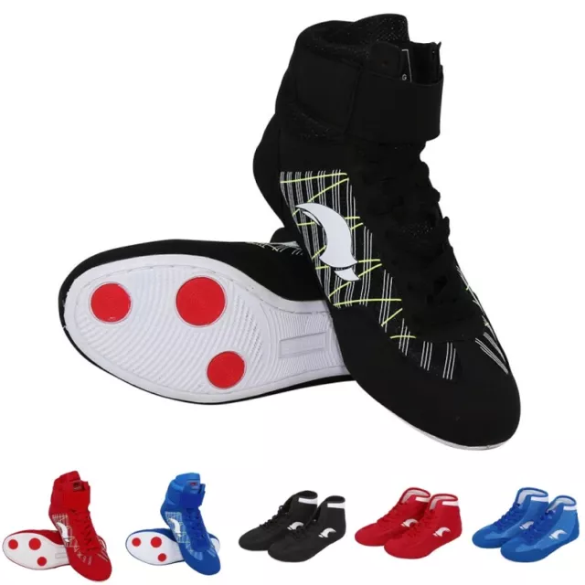 Kinder Boxschuhe Hochtop Wrestlingschuh Unisex-Kind Anti-Rutsch Sport Runder Zeh