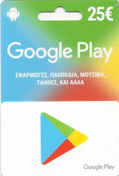25€ Google Play Gift Card GREEK STORE ONLY. FREE SHIP ABSOLUTELY GENUINE!!!!