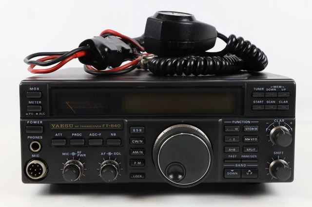 YAESU FT-840 100W HF Transceptor Radioaficionado Funciona con
