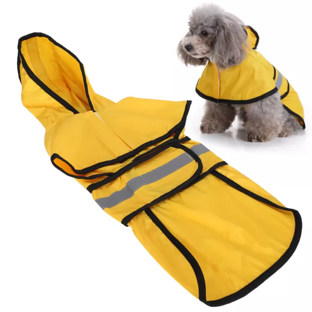 Pet Dog Raincoat à Capuche Imperméable Pet Rain Jacket Avec Reflectiv Qcs