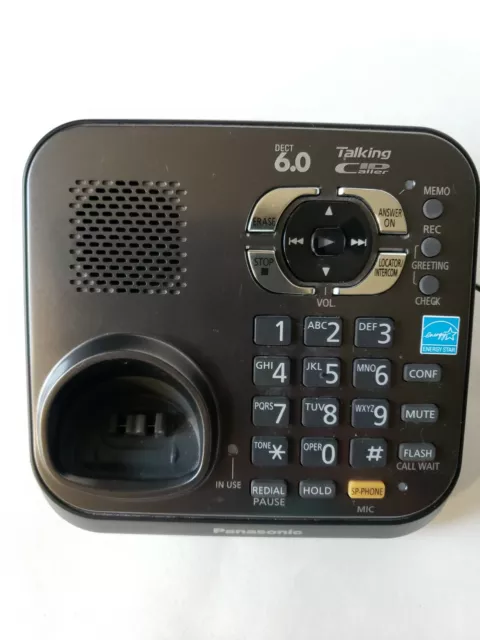 Panasonic KX-TG9341T Talking Caller ID Answering Machine Base Dect 6.0 w AC Cord