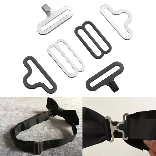 Adjustable Shoulder strap cravat clip bow tie necktie strap Sling buckle