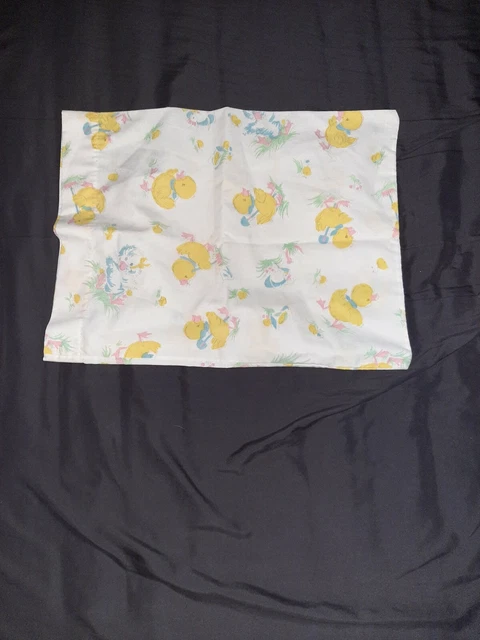 Funda de almohada vintage Wamsutta calea para bebé patos