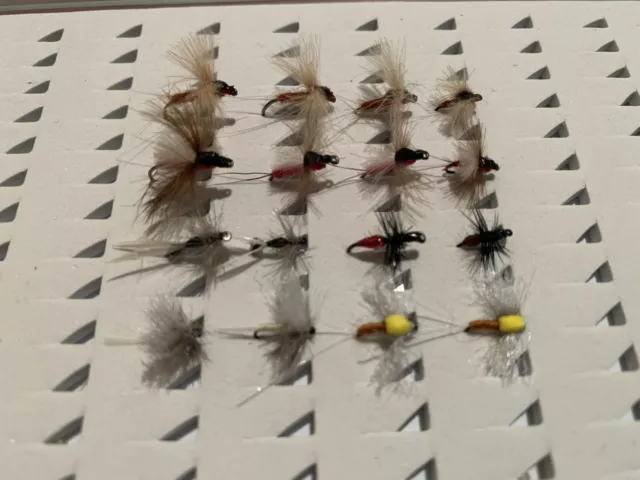 16 moscas surtidas. sin muerte. Pesca a mosca. FLY FISHING (101)