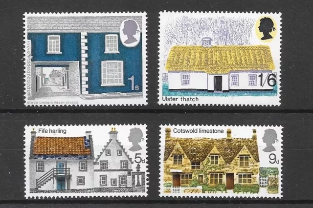 1970 BRITISH RURAL ARCHITECTURE  MNH/UM Stamp Set