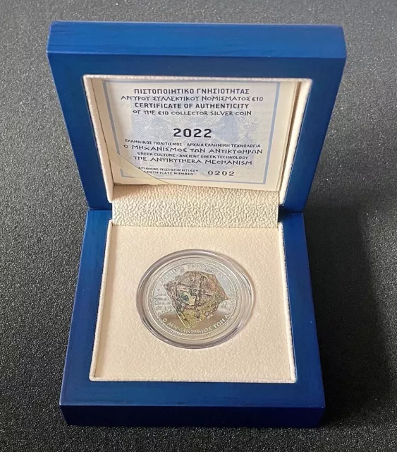 Griechenland 10 Euro 2022  Mechanismus von Antikythera Silber PP