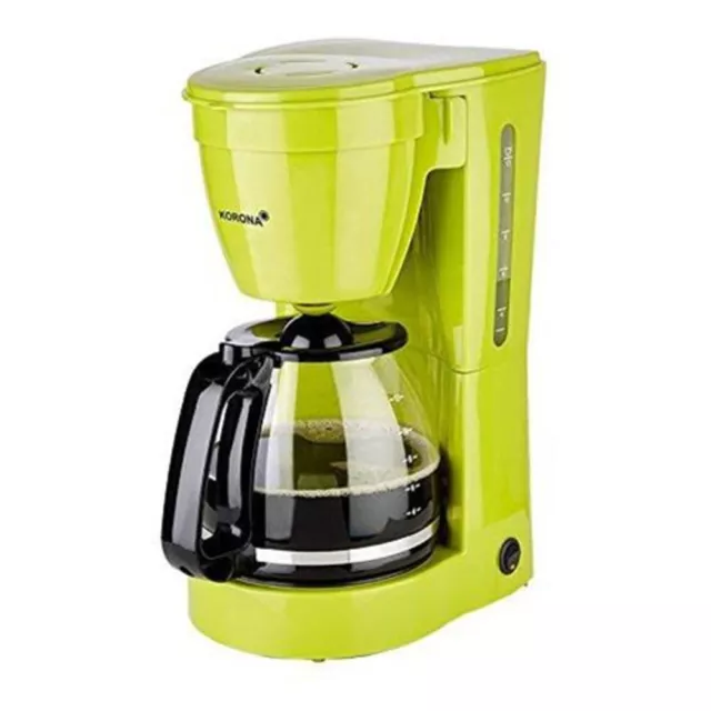 KORONA Kaffeemaschine Grün mit Glaskanne Filter-Kaffeeautomat für 12 Tassen 800W