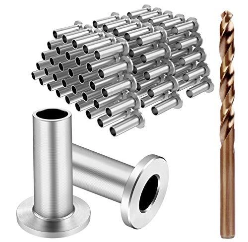 120 Pack Stainless Steel Protector Sleeves for 1/8 5/32