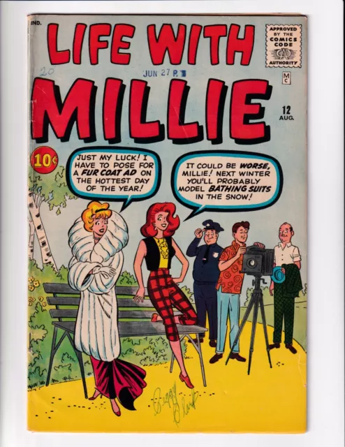 Life With Millie 12 Vg Marvel Comics Book Teen Humor Goldberg/Stan Lee (1961)