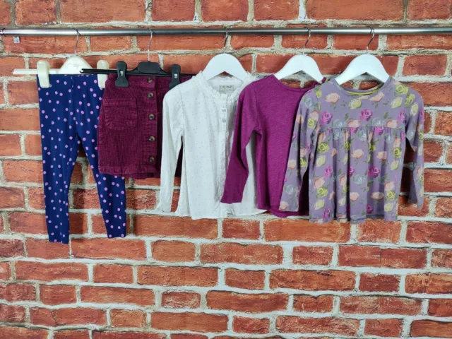Girls Bundle Age 2-3 Years M&S Next Cord Skirt Leggings Blouse T-Shirt Top 98Cm