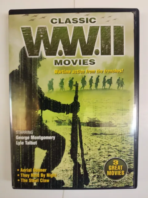 Classic World War II Movies: Aerial Gunner / They Raid By Night / The Steel Claw