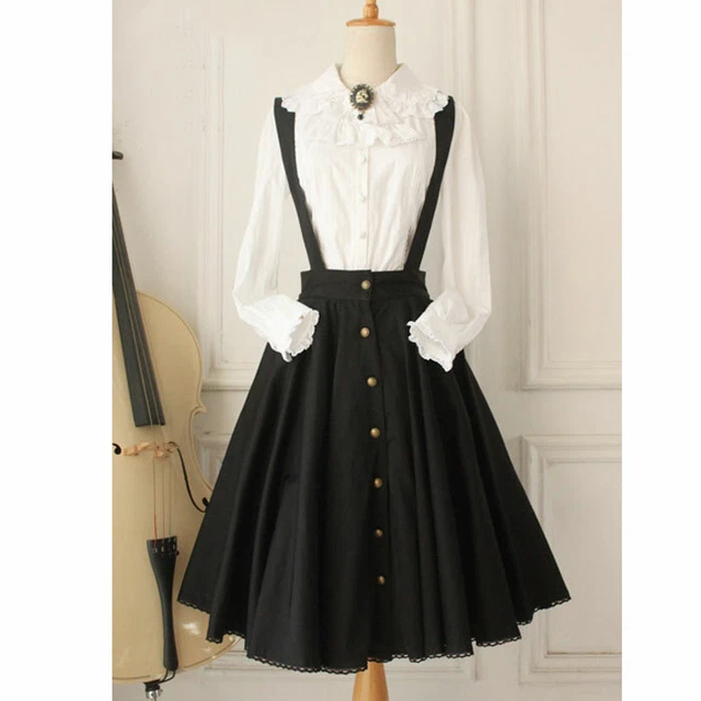 Custom Tailored~Vintage Women's Jumper Skirt Gothic A Line Skater Skirt Plus