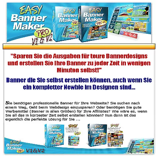 Easy Banner Maker Pro V1+V2 --- Master Reseller Lizenz