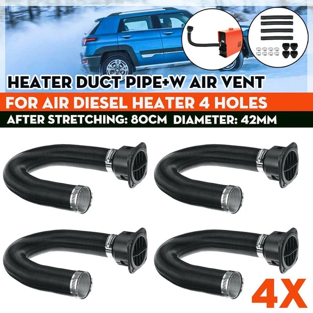 4x 42mm Heizung Abgasrohr + Luftventil Auslass für Dieselheizung 4 Loch Autos