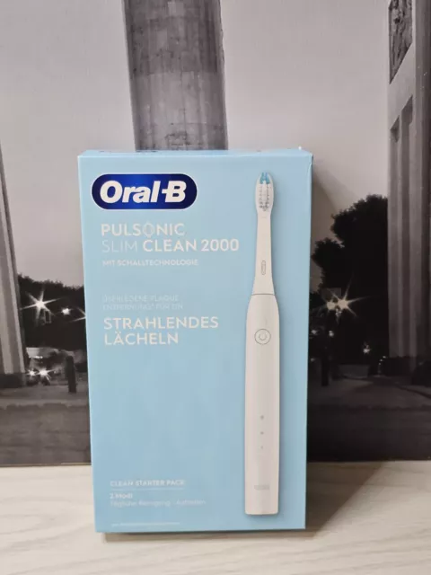 Oral-B Pulsonic Slim Clean 2000 White elektrische Schallzahnbürste 2 Modis