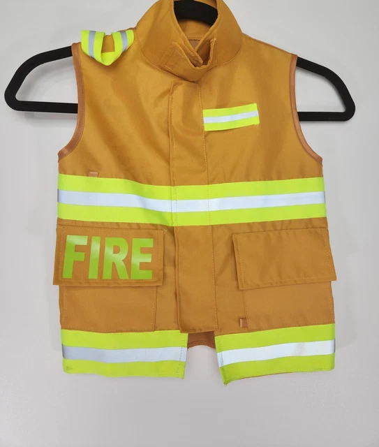 BOYS TEE TOT Fireman/Firefighter Safety Vest Halloween Costume Size 4