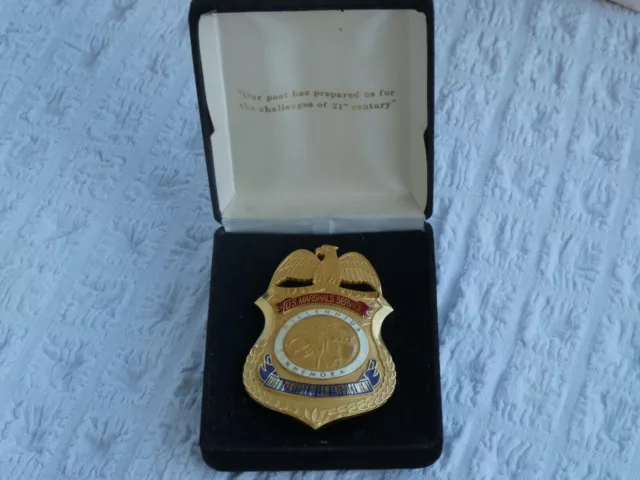 Orig U.S. MARSHALLS SERVICE GR DAVIS Co. Law Enforcement Badge Commemorative