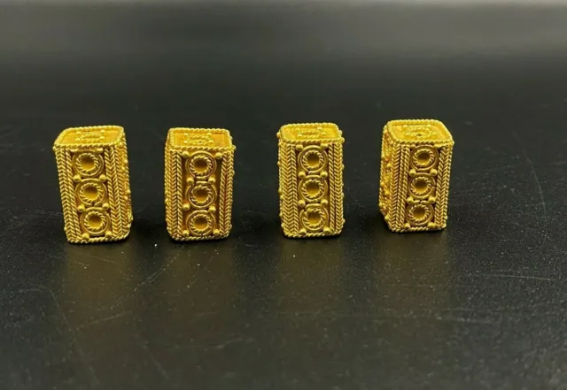 Old Ancient Antique Pyu Dynasty Culture Gold Beads from South east Asia Burma