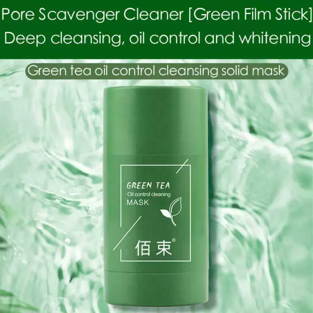 Grüner Tee Reinigung Ton Stick Maske porenlos Öl Kontrolle tief Anti-Akne 40g R7C2