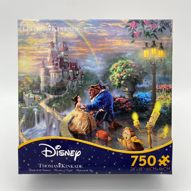 DISNEY THOMAS KINKADE BEAUTY AND THE BEAST 750 Piece Ceaco Jigsaw ...