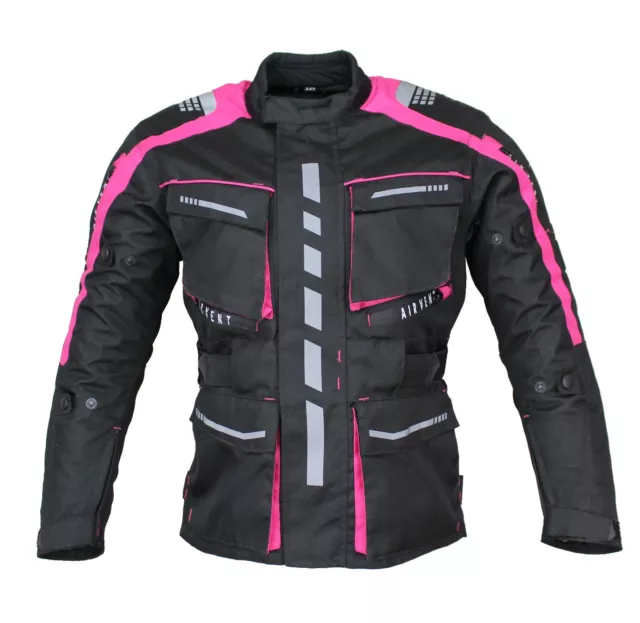 Damen Motorrad Jacke Textil Biker Jacke Sport Touring Polyester Jacke Protektor