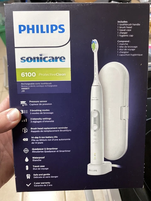 Cepillo de dientes impermeable Philips Sonicare ProtectiveClean 6100 limpieza a presión (NUEVO)
