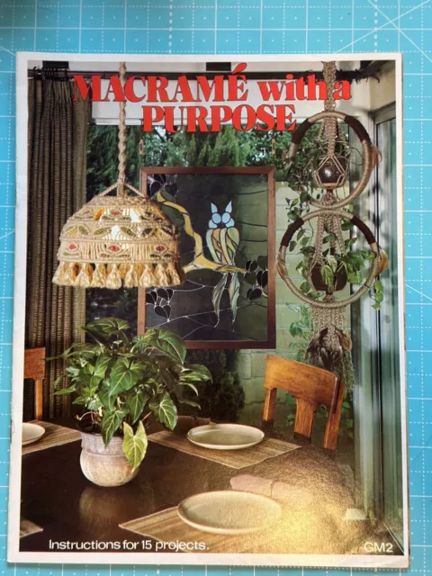 Gaylemot Publishing Vintage 1977 Macrame With A Purpose 15 Project Patterns