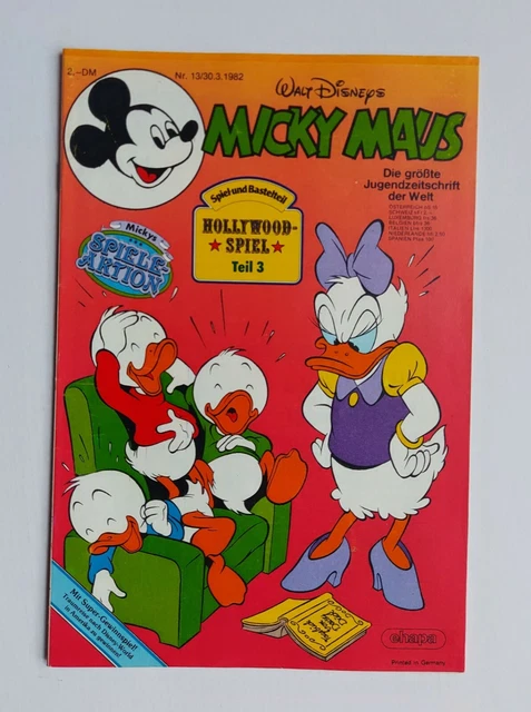 Ehapa - Micky Maus Nr. 13 / 30.03.1982 - Top Zustand / Z1-2 (mit Beilage)