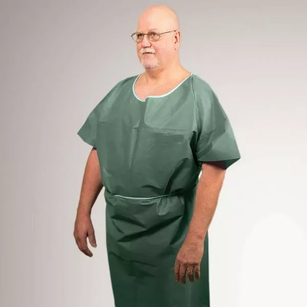 *50-Pieces* Graham Medical "28 x 42" Exam Gown Non-Woven Medium Green 65957