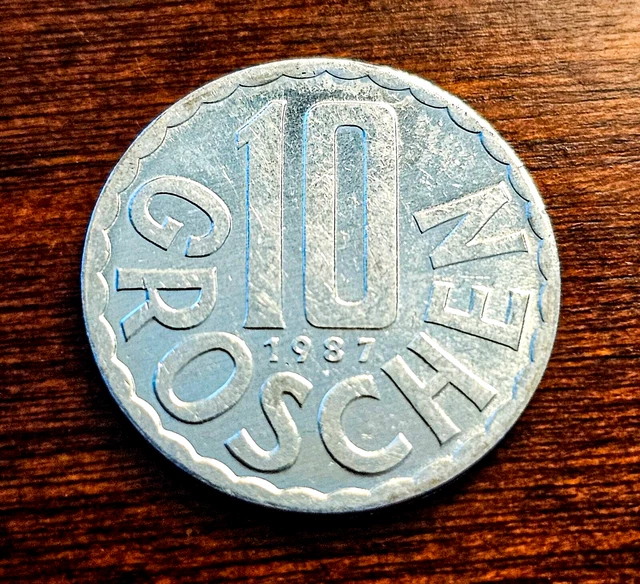 1987 Austria 10 Groschen Coin KM#2878 Ungraded 1431 2