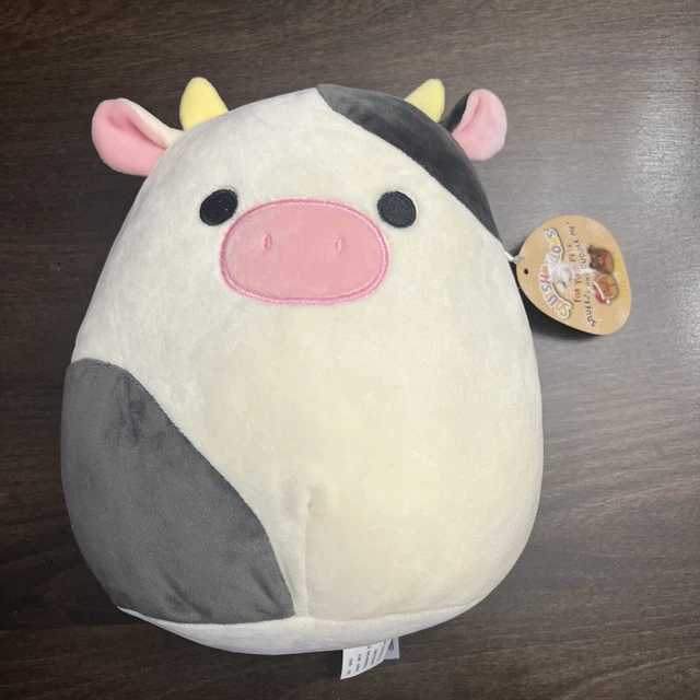 Squishmallow 8" Connor The Cow Pet Collection with SQUEAKER KellyToy 2019 HTF!