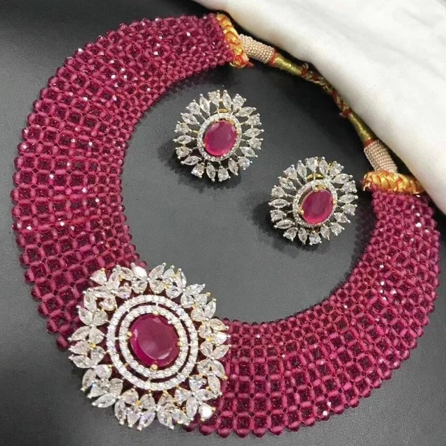 Collier ras du cou indien Bollywood plaqué oxydé boucles d'oreilles