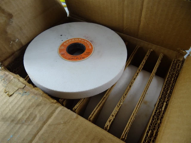 10 New!!! Carborundum Type 5 Grinding Wheels 7" X 3/4" X 1-1/4" Aa60-I8-V40