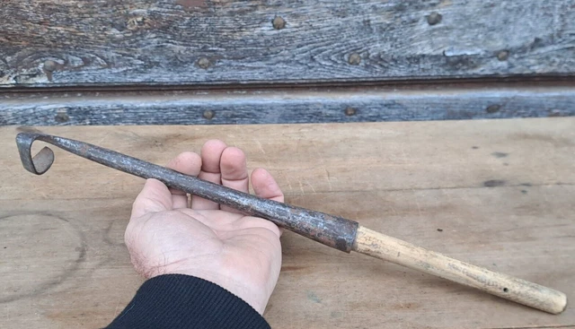 Outil de métier taillant travail du Bois ancien Charron Sabotier /Art Populaire