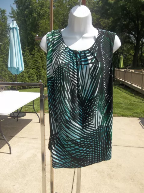 Nwt Calvin Klein Jungle Leaf Print Top 2X